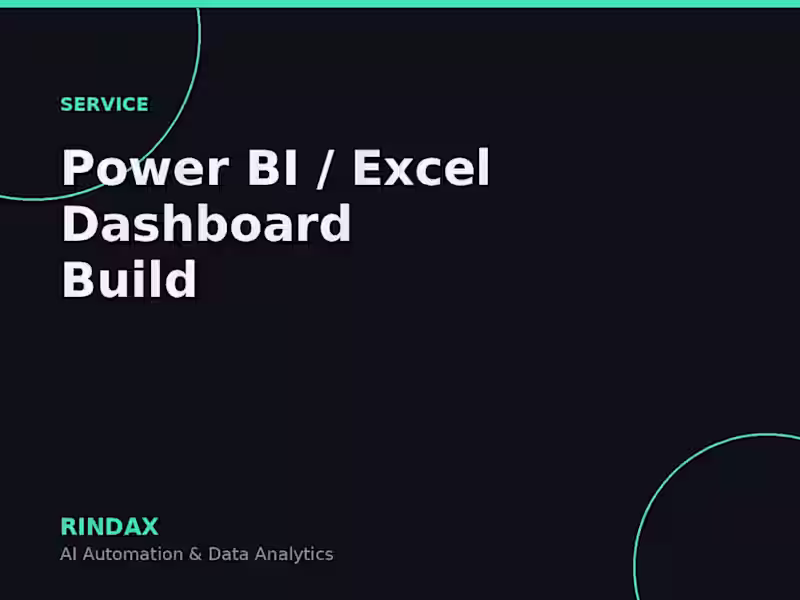 Cover image for Power BI / Excel Dashboard Build