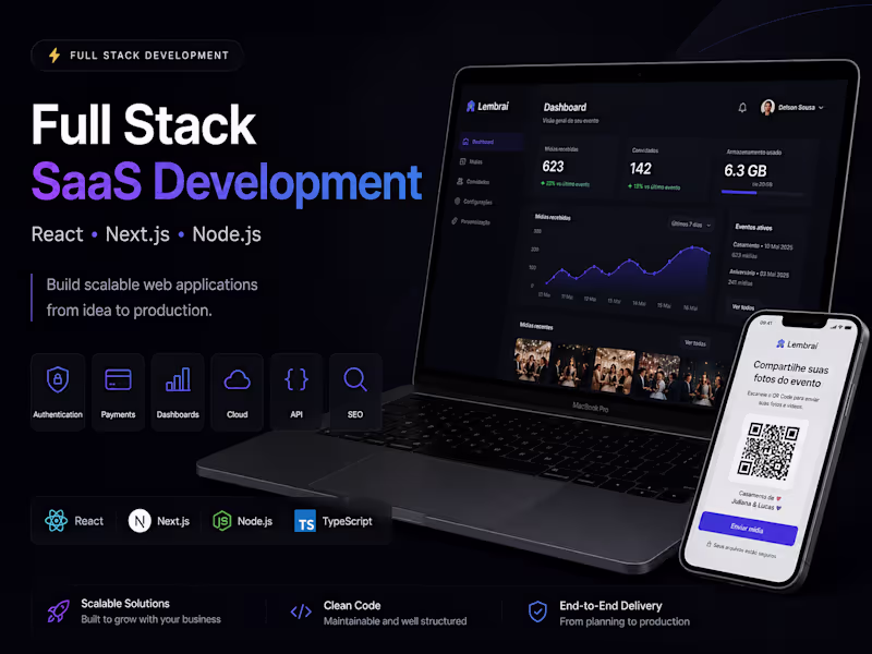 Cover image for Build a scalable SaaS with React, Next.js & Node.js