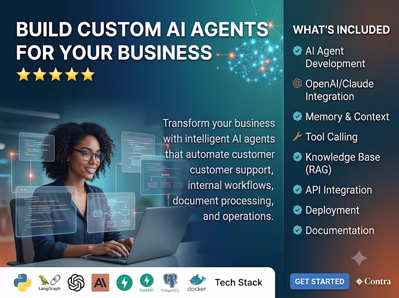 Cover image for Build Custom AI Agents for Your Business ⭐⭐⭐⭐⭐