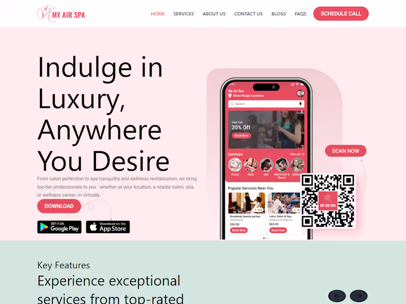 Cover image for My Air Spa – On-Demand Beauty & Wellness Booking Platform