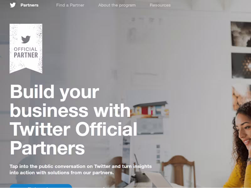 Cover image for Twitter Official Partners Website