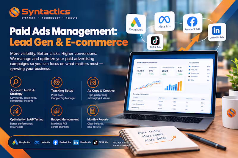 Cover image for Paid Ads Management: Lead Gen & E-commerce