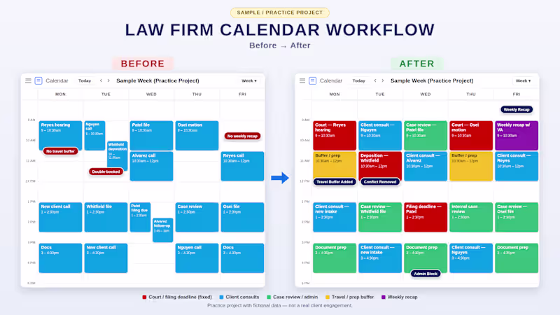 Cover image for Managed and restructured the calendar