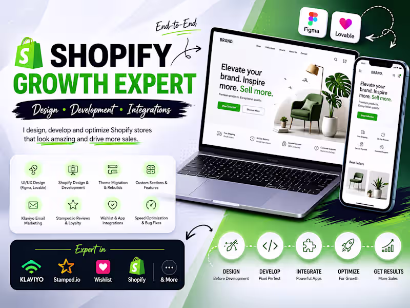 Cover image for Shopify Growth Expert | Design, Development & Integrations
