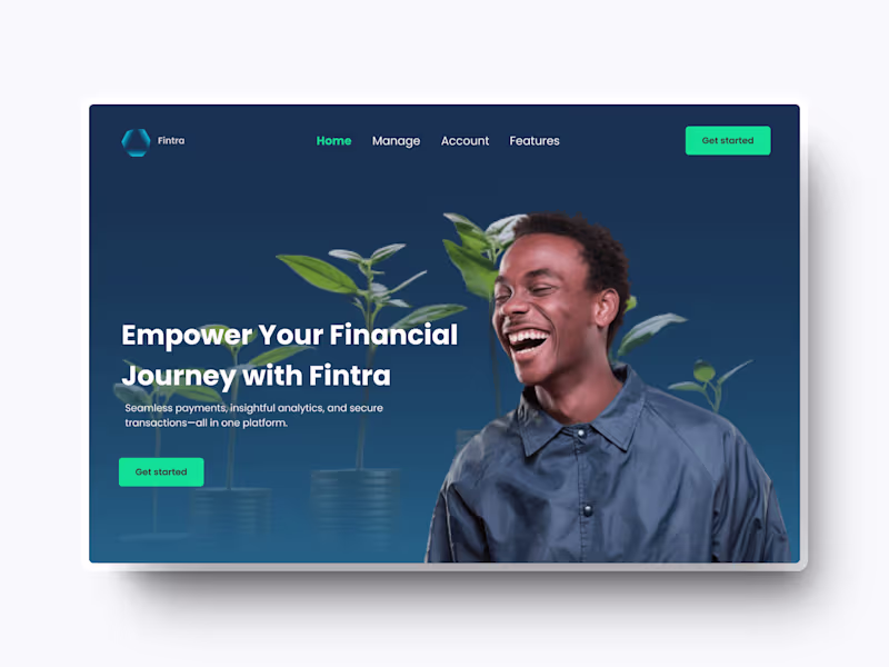 Cover image for Financial Landing page design