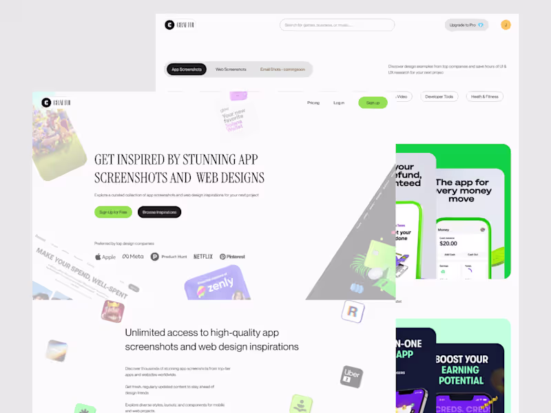 Cover image for CraftUI inspiration website