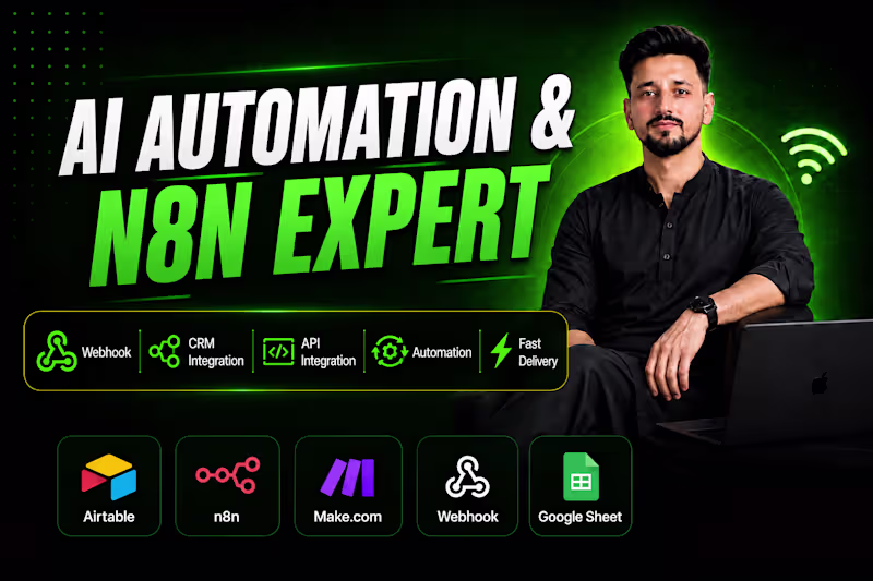 Cover image for AI Automation with n8n, Zapier & Make.com