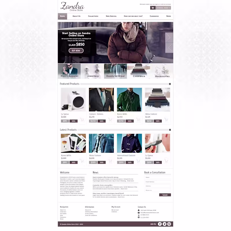 Cover image for Sandra Online Store – Full-Stack