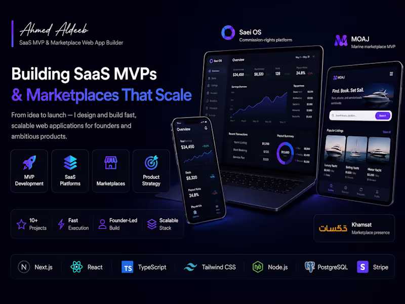 Cover image for SaaS MVP & Marketplace Web App Build