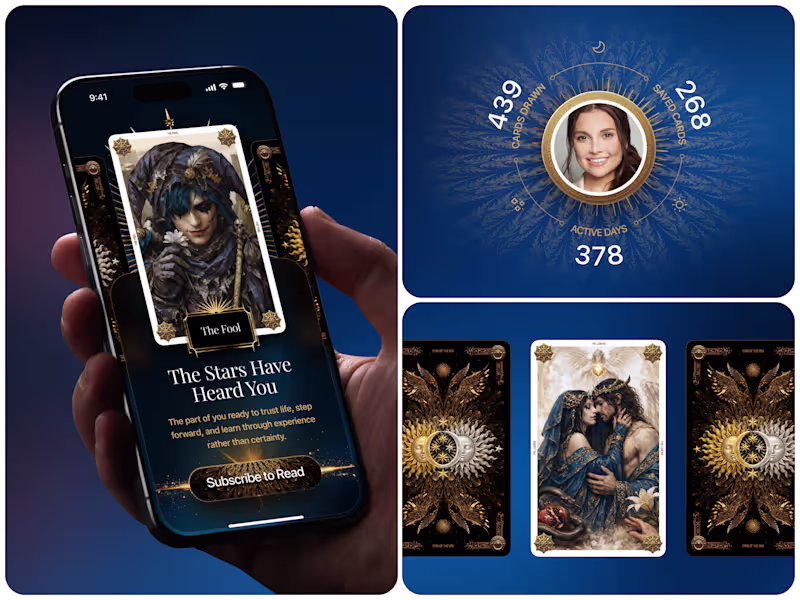 Cover image for Tarot Reading Mobile App UI/UX Design