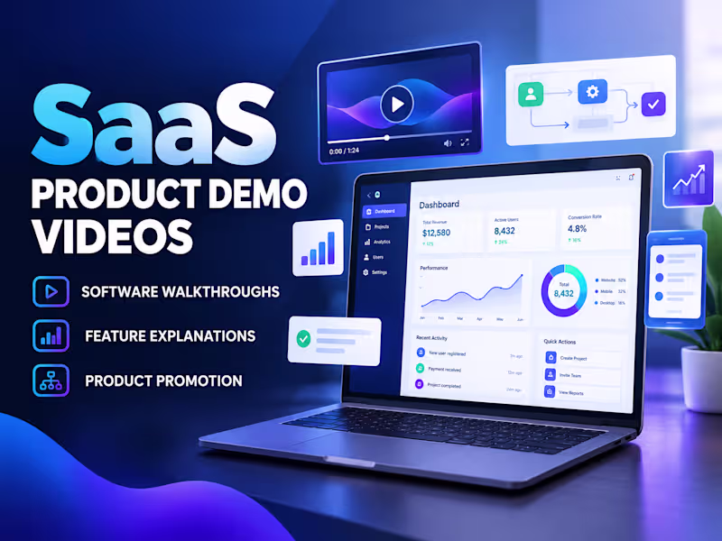 Cover image for I will create SaaS product demo videos and software explainer