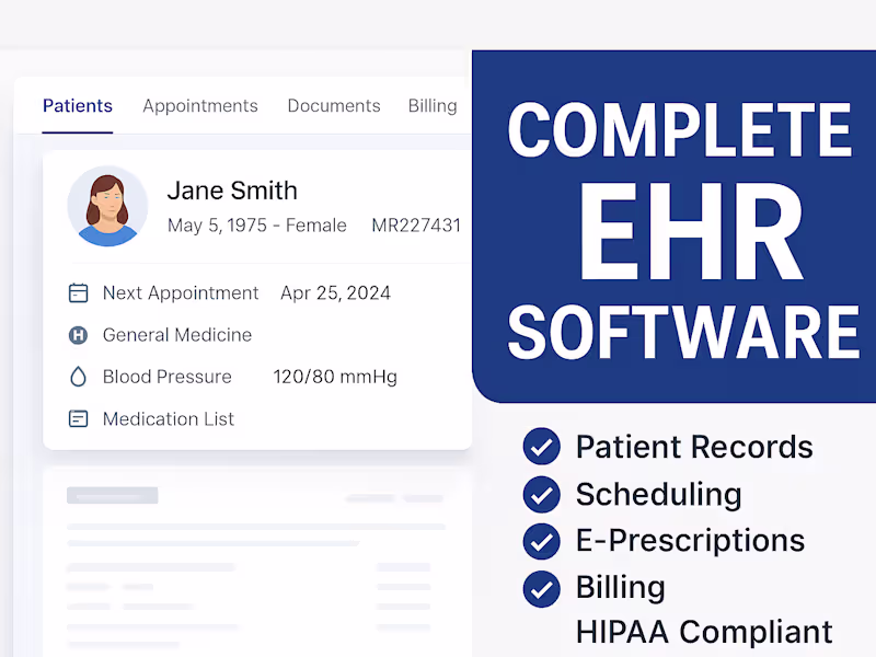 Cover image for Custom EHR (Electronic Health Record) Software