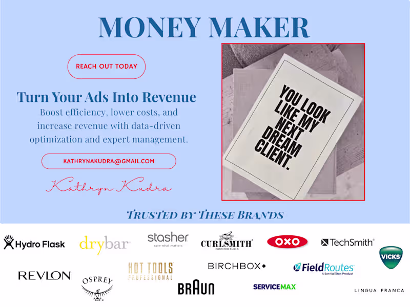 Cover image for Money Maker: Paid Social Ads Management