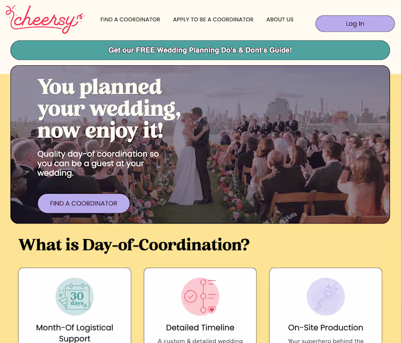 Cover image for Partnered with the Cheersy team to rebuild their no-code mar...