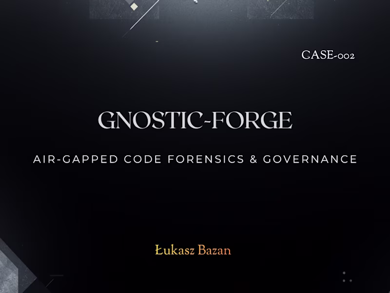 Cover image for GNOSTIC-FORGE is a Zero-Trust Code