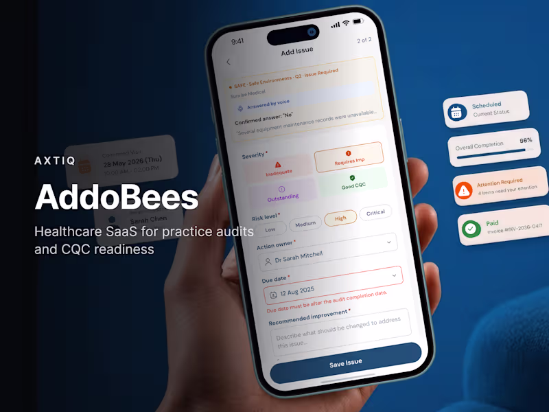 Cover image for Designing AddoBees, a healthcare audit and compliance platform