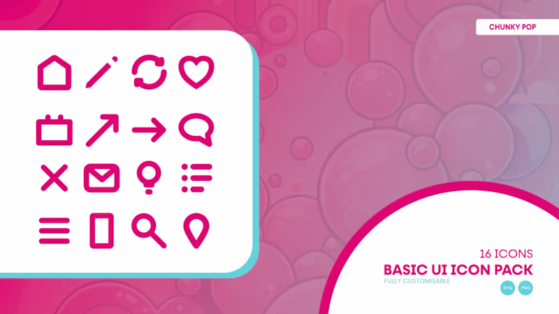Cover image for Chunky Pop: Free UI Icons for Designers