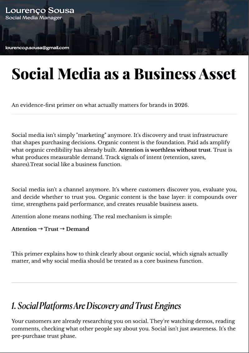 Cover image for Social Media as a Business Asset is a short strategic primer...