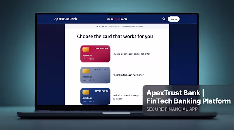 Cover image for ApexTrust Bank — FinTech Banking Platform & Secure Financial...