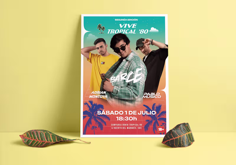 Cover image for Tropical Party Branding | Poster & collaterals
