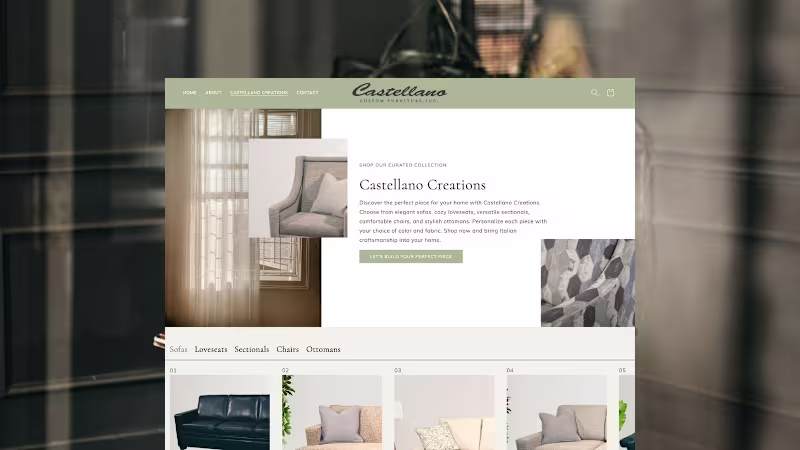 Cover image for Castellano Custom Furniture:  E-commerce Design & Development