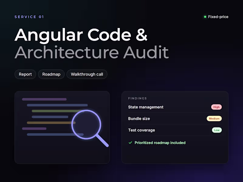 Cover image for Angular Code & Architecture Audit