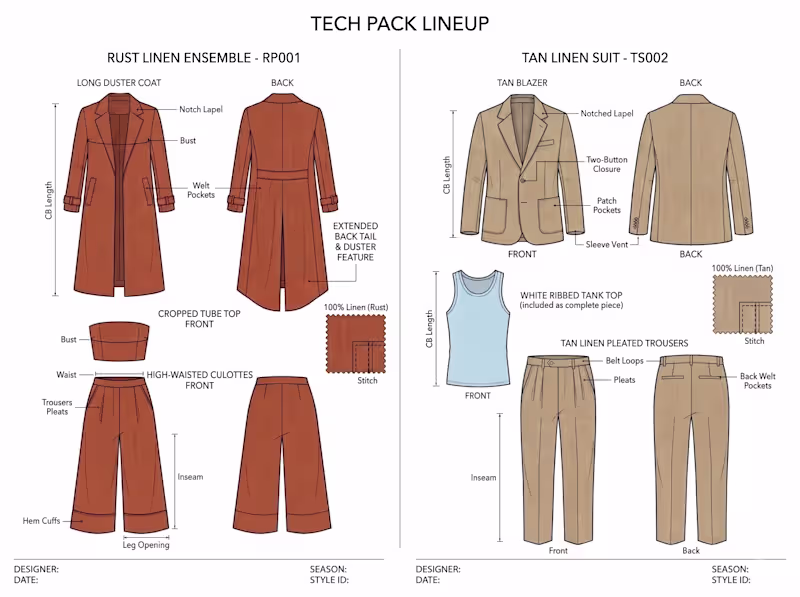 Cover image for Factory-Ready Apparel CAD Flats & Technical Specs