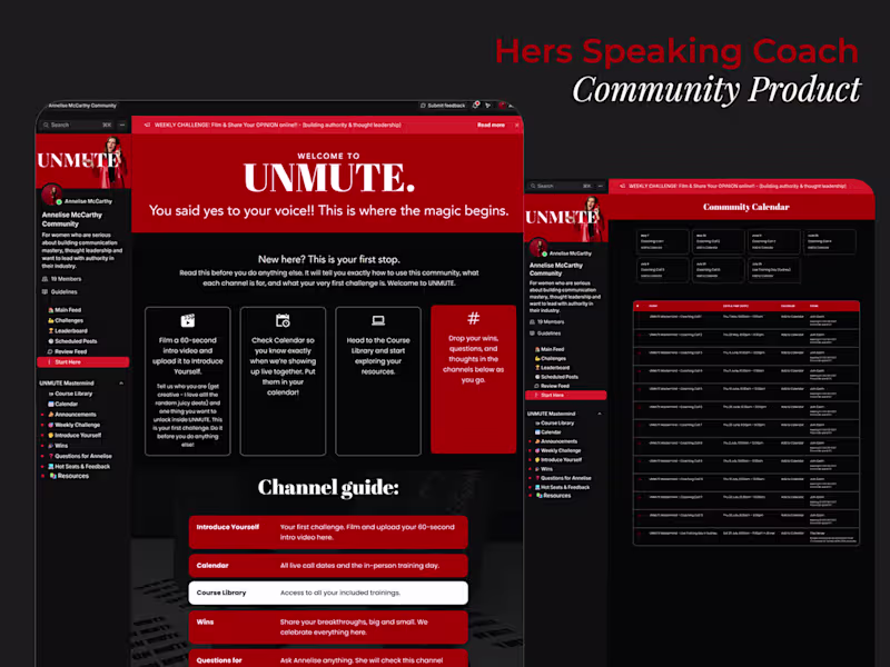 Cover image for Kajabi Community Setup for Her Speaking Coach