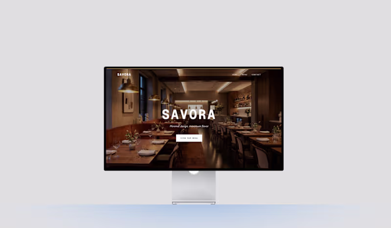 Cover image for SAVORA - Complete restaurant website