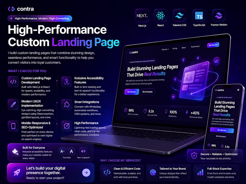 Cover image for High-Performance Custom Landing Page