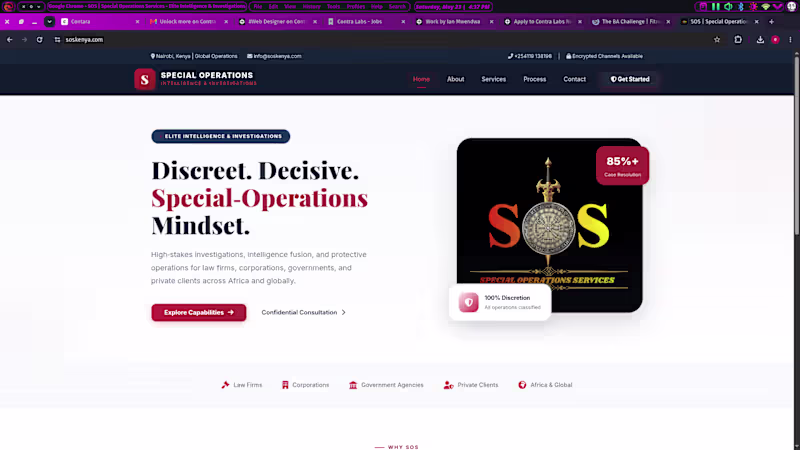 Cover image for a security company website