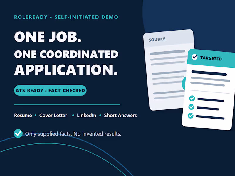 Cover image for ATS Resume and Targeted Application Pack