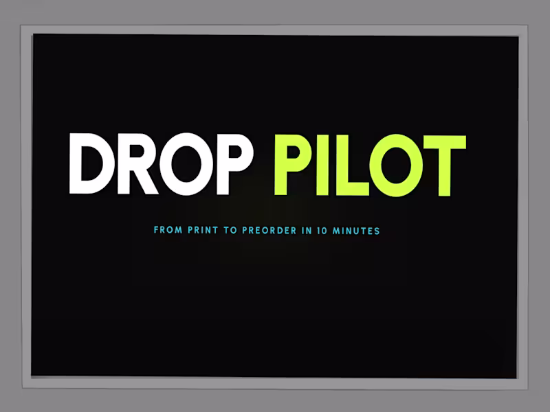 Cover image for DropPilot: Fashion Brand System & Preorder Experience