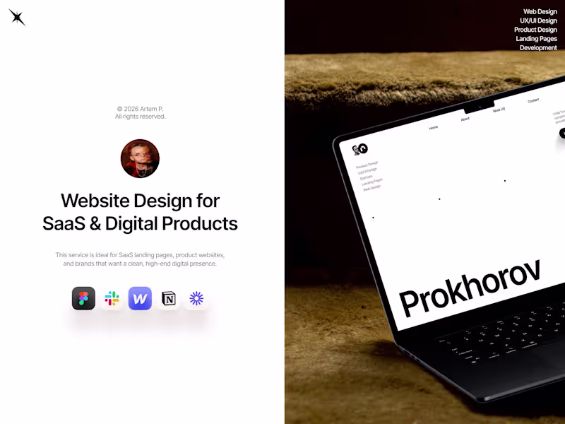 Cover image for High-conversion website design for SaaS and digital products