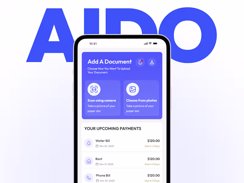 Cover image for AI Document Scanner App | UX/UI 