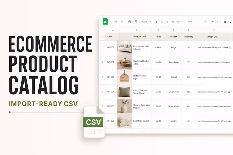 Cover image for Create a Clean Ecommerce Product Import Spreadsheet