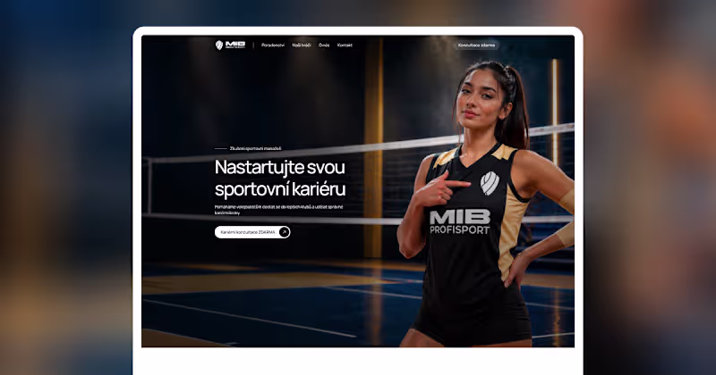 Cover image for Landing page for MIB Profisport
