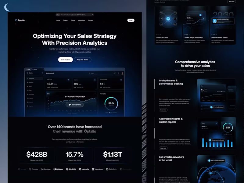 Cover image for Optalio – CRM & Sales Analytics website