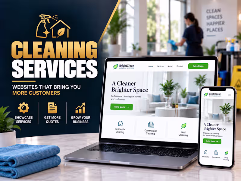 Cover image for 🧹 Cleaning Services Website Design | WordPress Cleaning Website