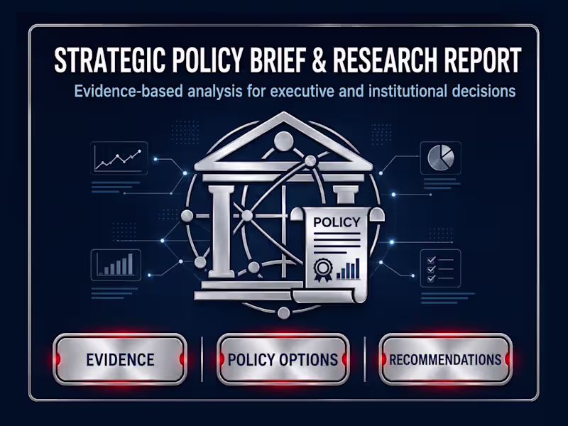 Cover image for Strategic Policy Brief and Research Report