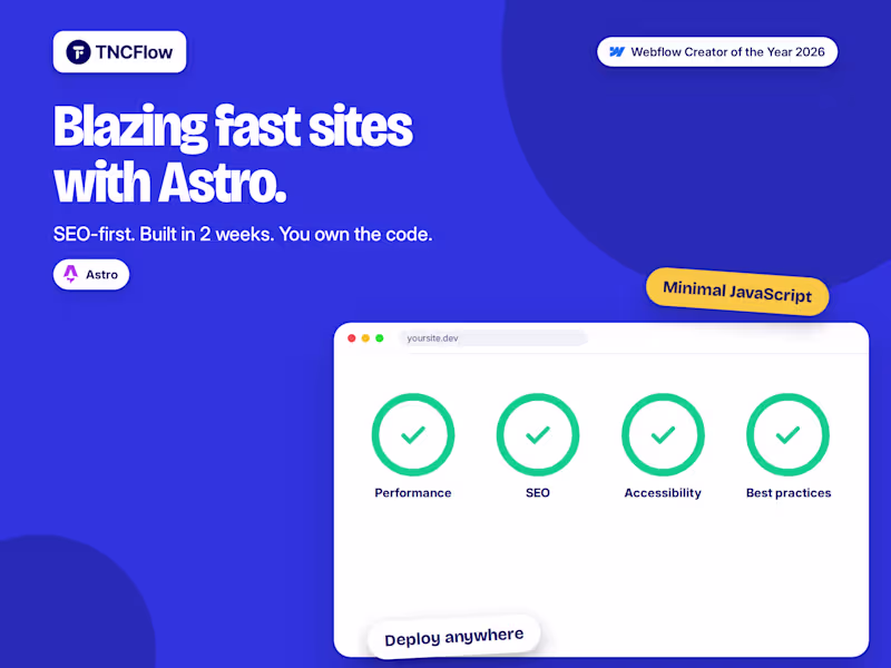 Cover image for Fast, SEO-First Astro Website Built in 2 Weeks