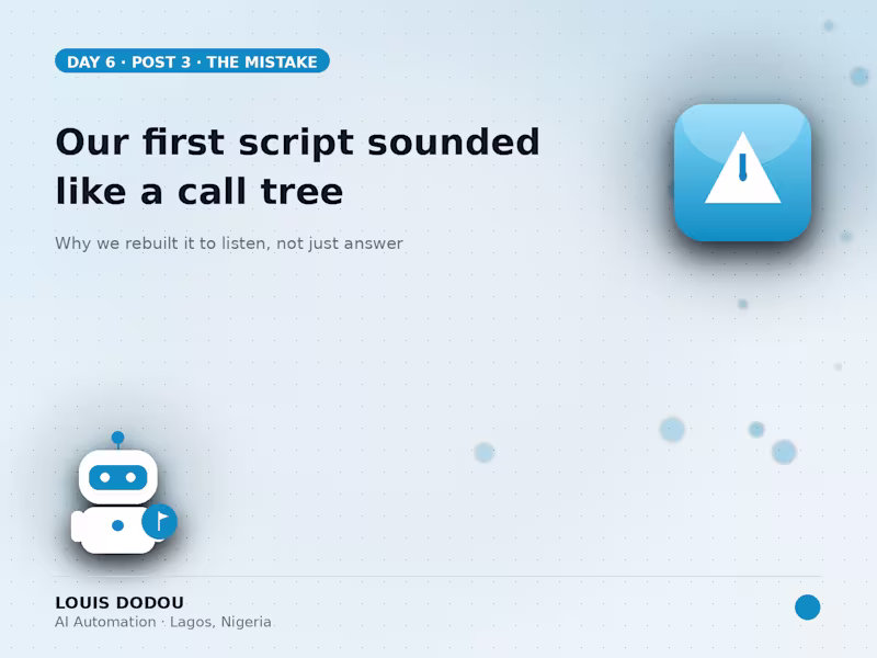 Cover image for Our first script sounded like
