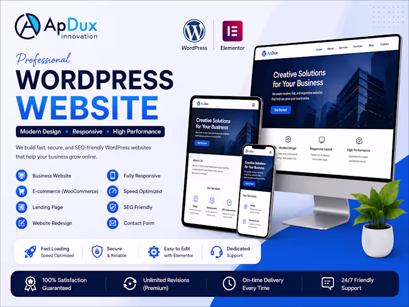Cover image for WordPress Website Development & Customization