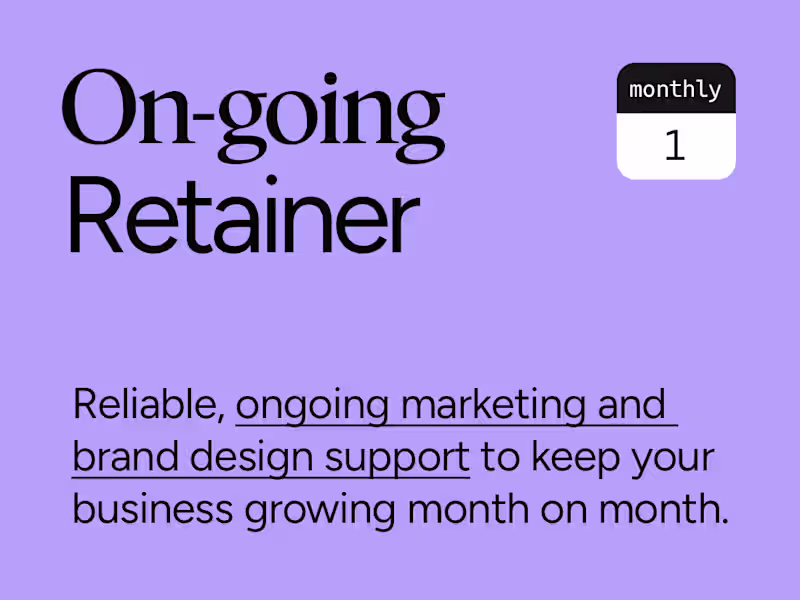Cover image for On-going Brand Design Retainer