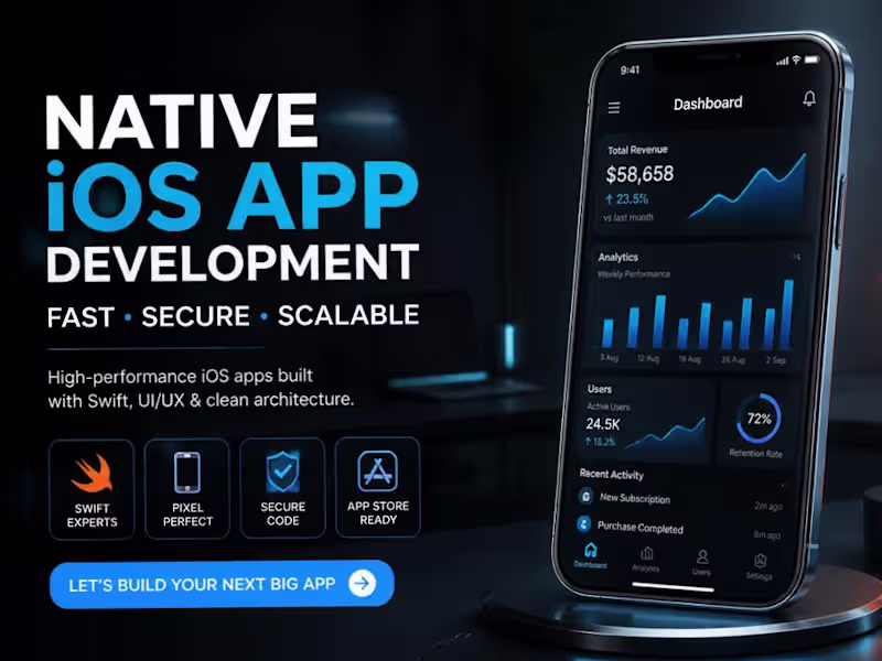 Cover image for Custom Native iOS App Development in SwiftUI