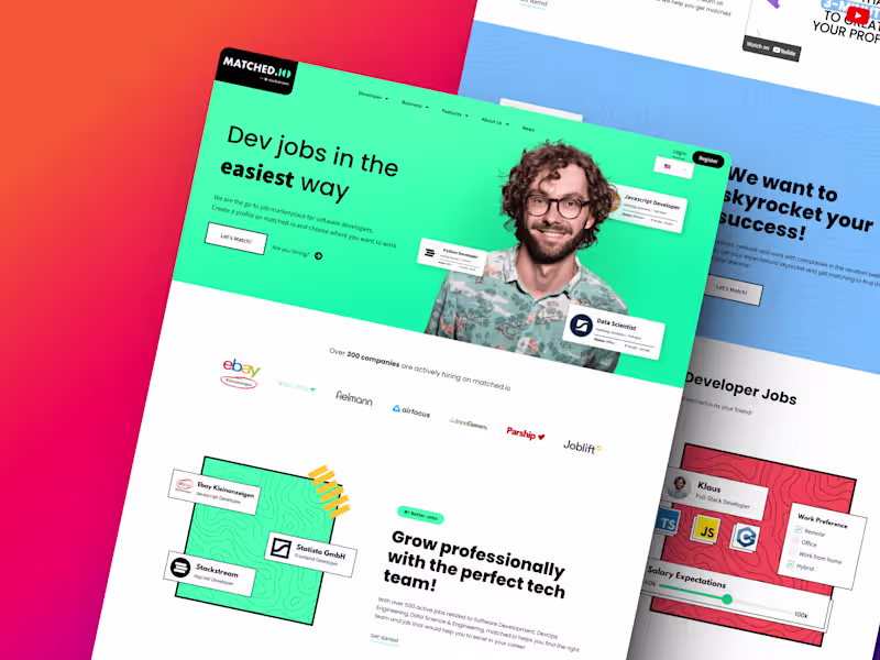 Cover image for Redesign for Matched.io