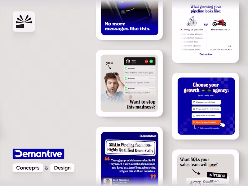 Cover image for Ad Concepts + Designs for Demantive
