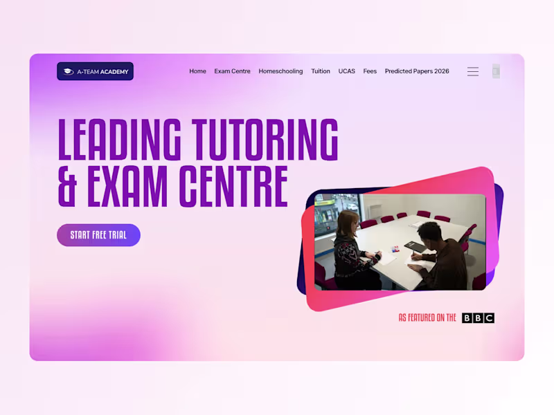 Cover image for Redesigning ateam academy website. Making the colour vibrant...