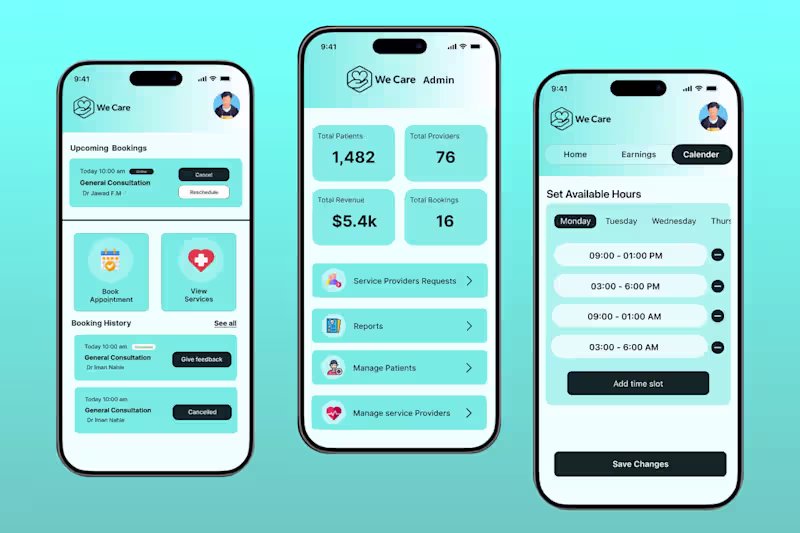 Cover image for WeCare - Doctor Booking App