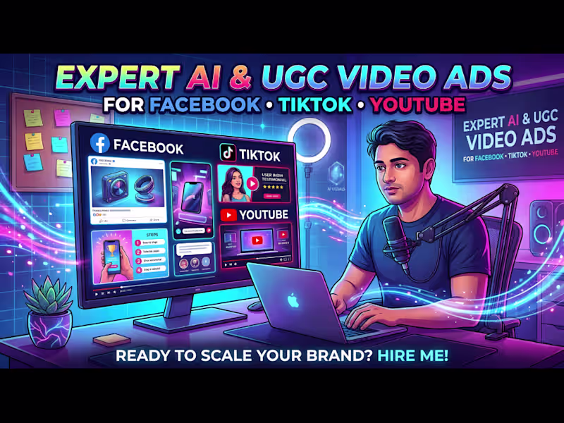 Cover image for You will get AI & UGC Video Ads for Facebook & TikTok YouTube